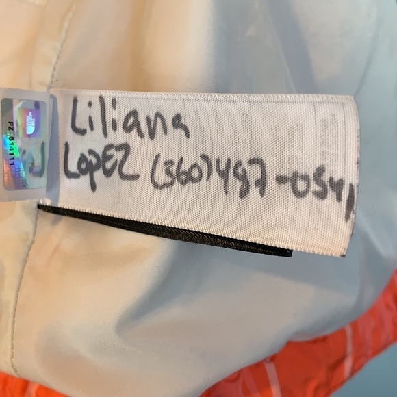 The North Face Resolve Plaid Hyvent Rain Jacket Orange, Size: Small - Picture 16 of 17